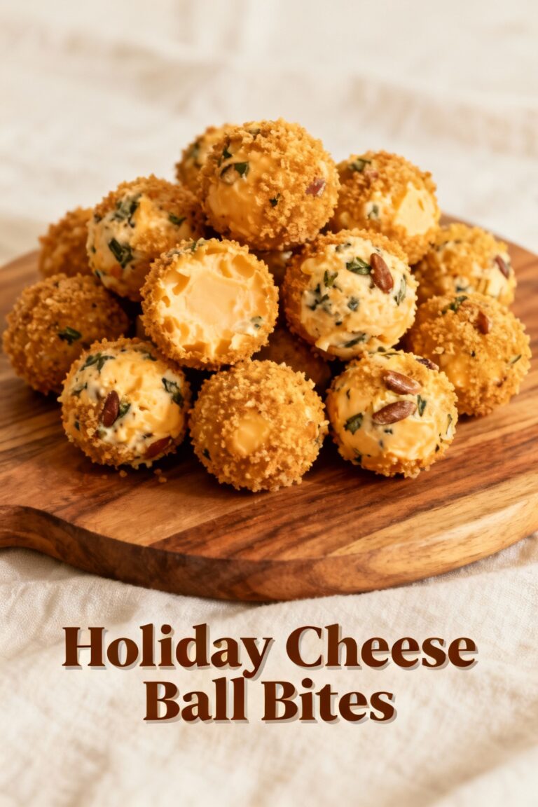 Holiday Cheese Ball Bites