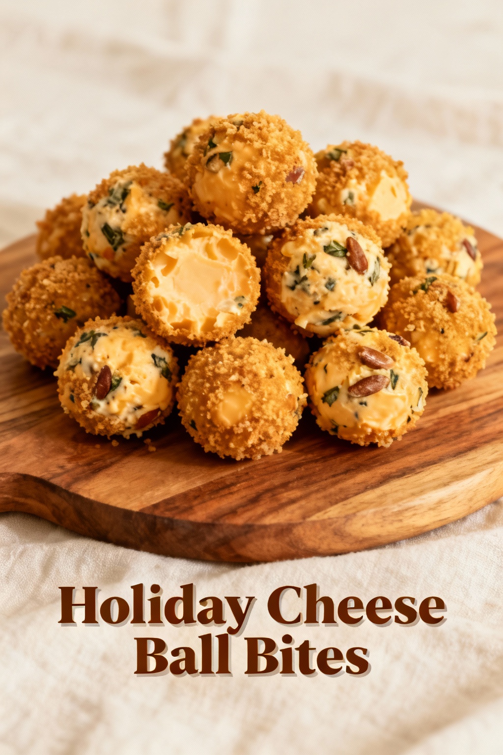 Holiday Cheese Ball Bites