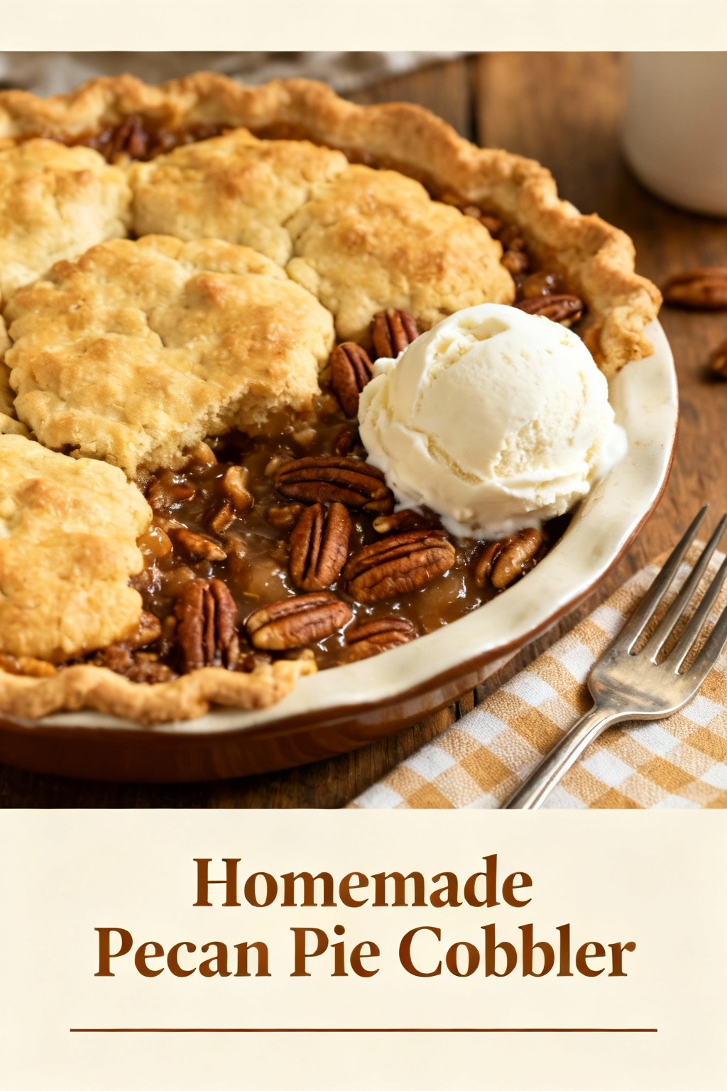 Homemade Pecan Pie Cobbler