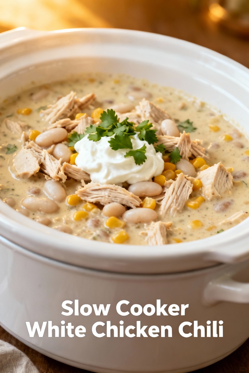 Slow Cooker White Chicken Chili
