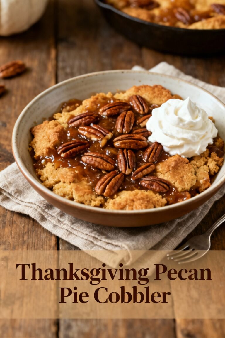 Thanksgiving Pecan Pie Cobbler