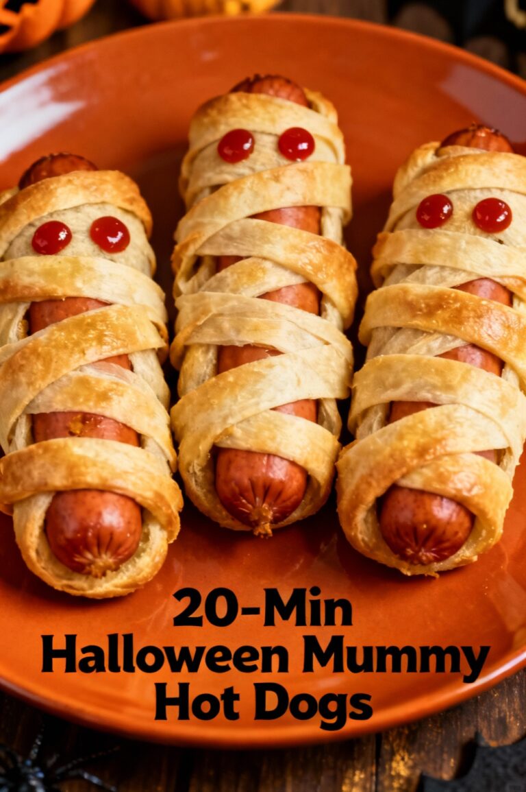 20-Min Halloween Mummy Hot Dogs