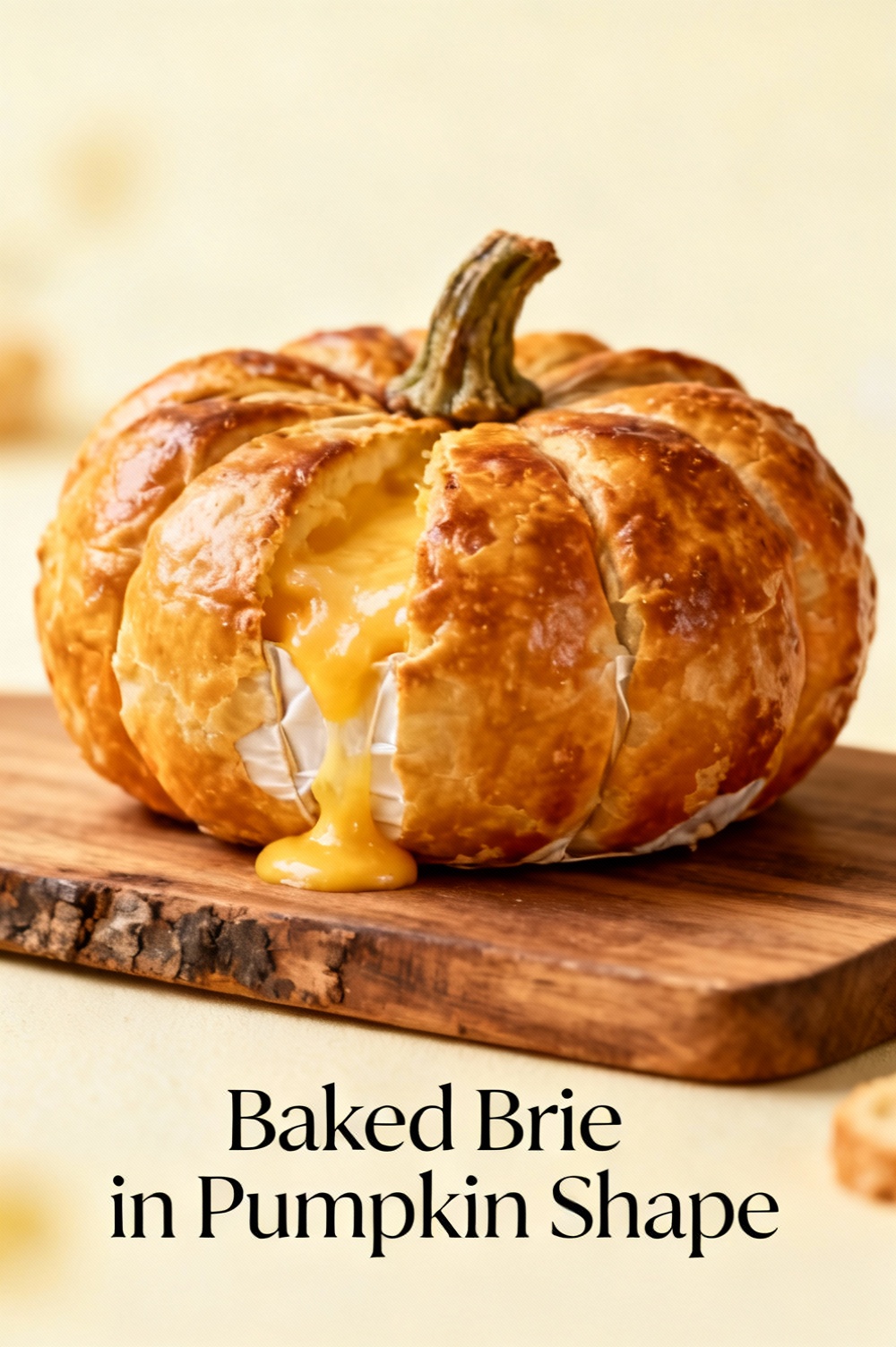 Baked Brie in Pumpkin Shape