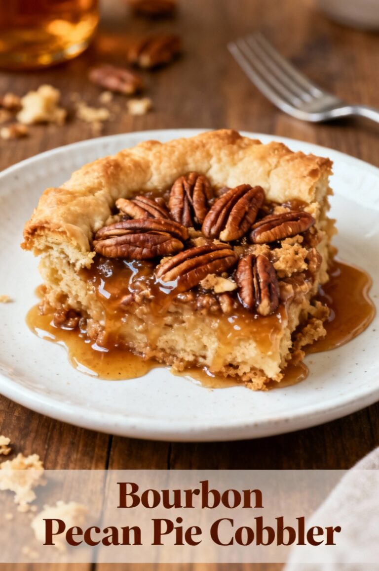 Bourbon Pecan Pie Cobbler