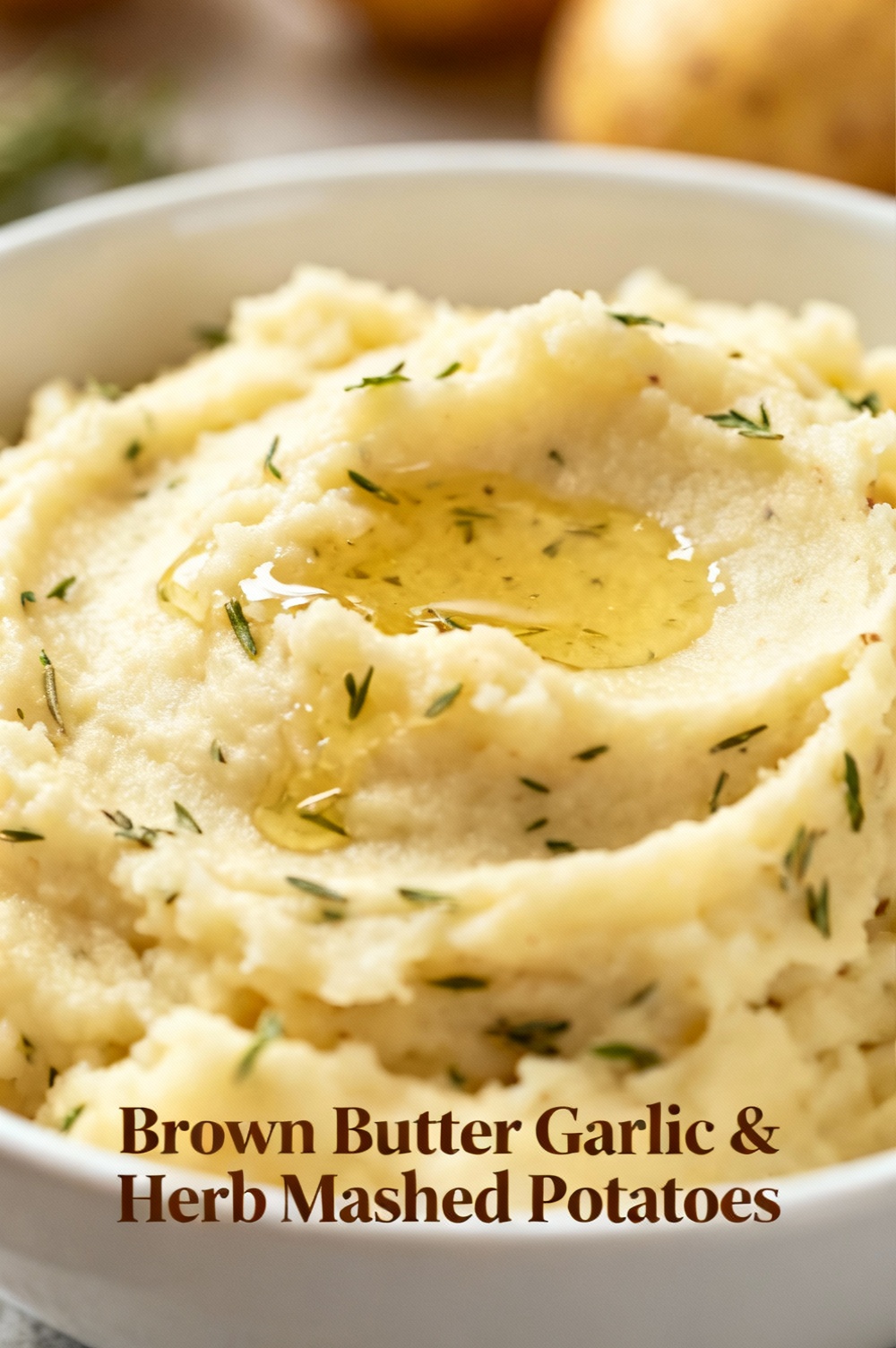 Brown Butter Garlic & Herb Mashed Potatoes