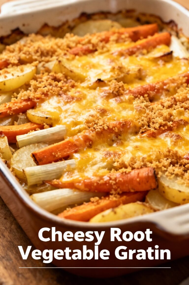Cheesy Root Vegetable Gratin