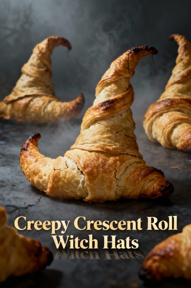 Creepy Crescent Roll Witch Hats