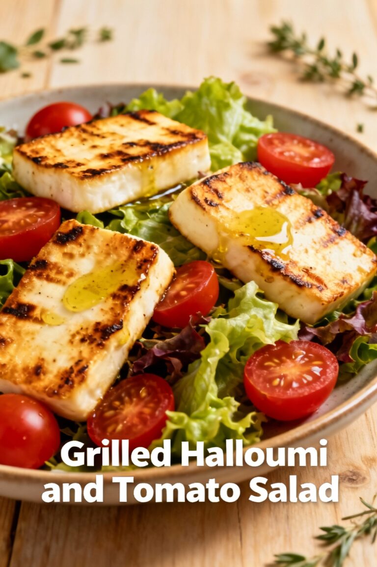 Grilled Halloumi and Tomato Salad