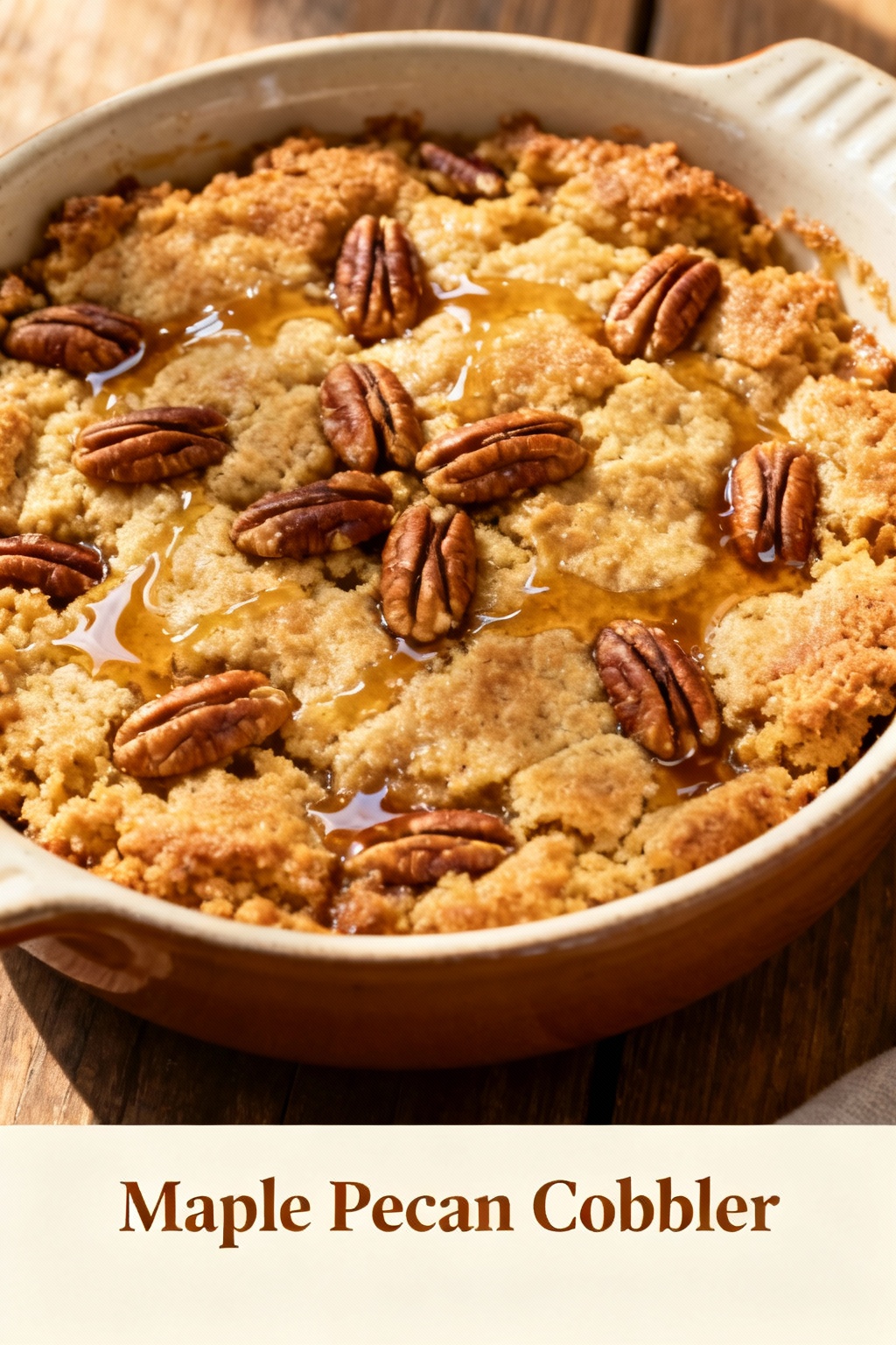 Maple Pecan Cobbler