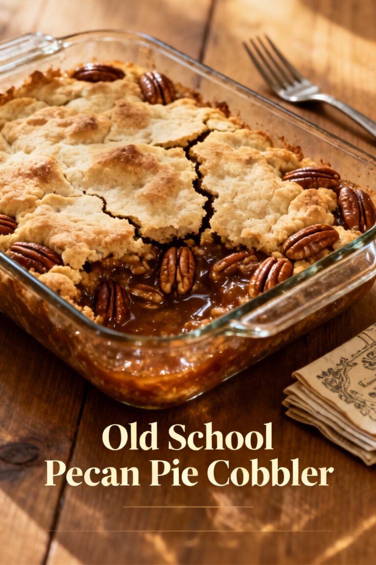 Old School Pecan Pie Cobbler