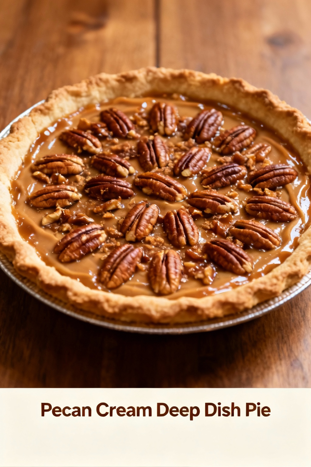 Pecan Cream Deep Dish Pie