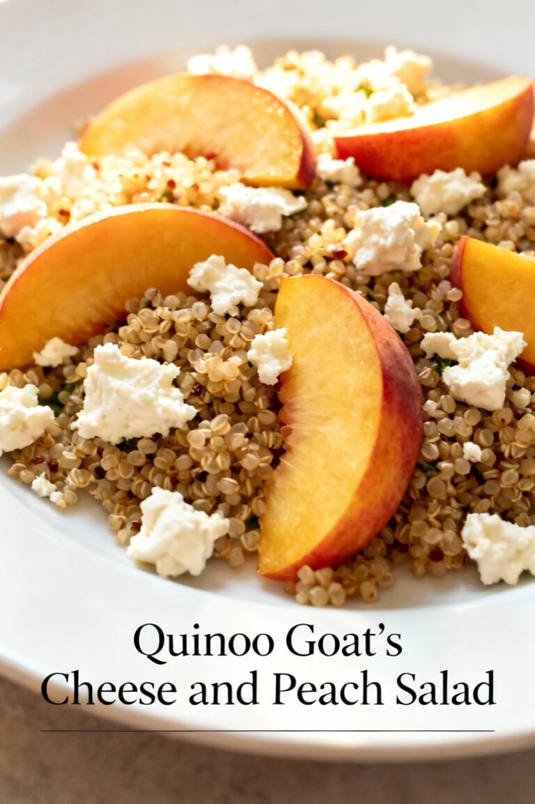 Quinoa Goat’s Cheese and Peach Salad