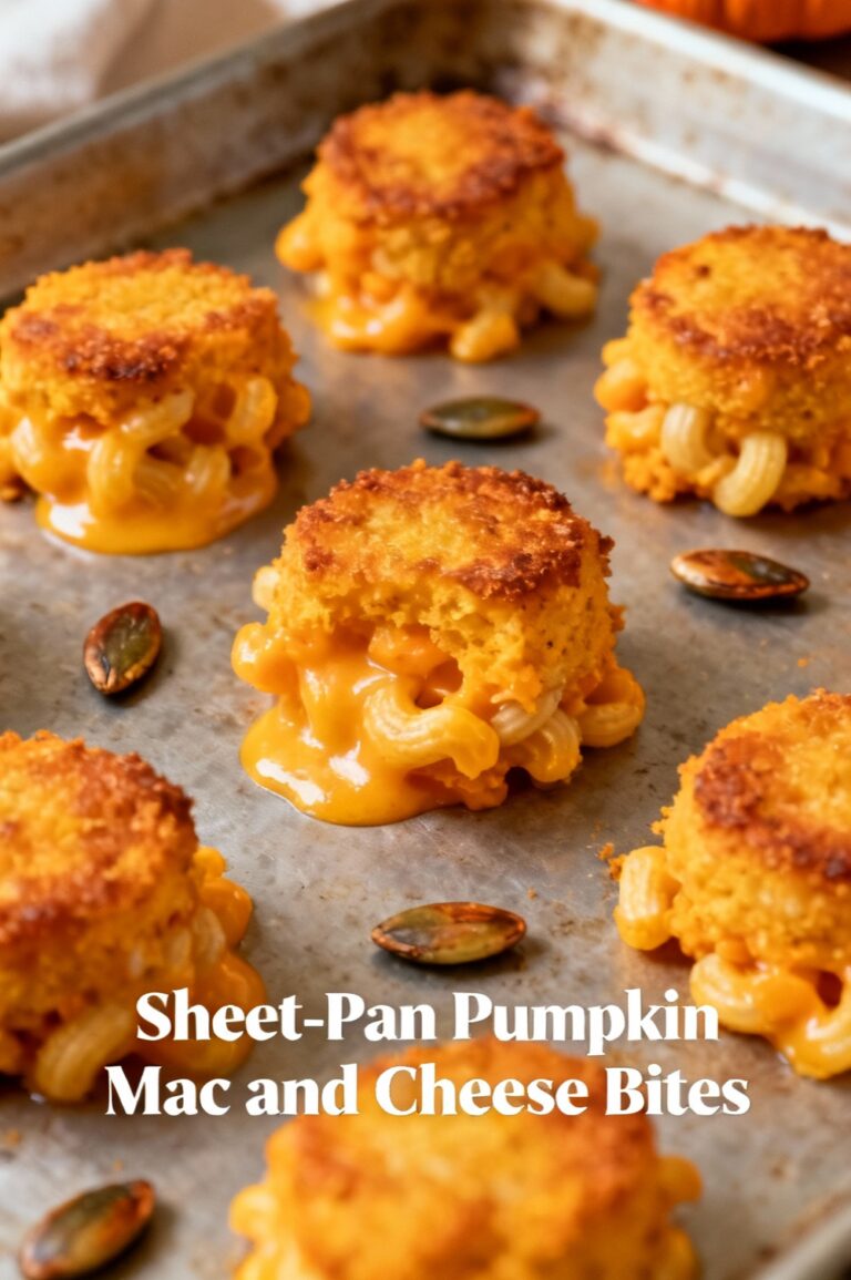 Sheet-Pan Pumpkin Mac and Cheese Bites