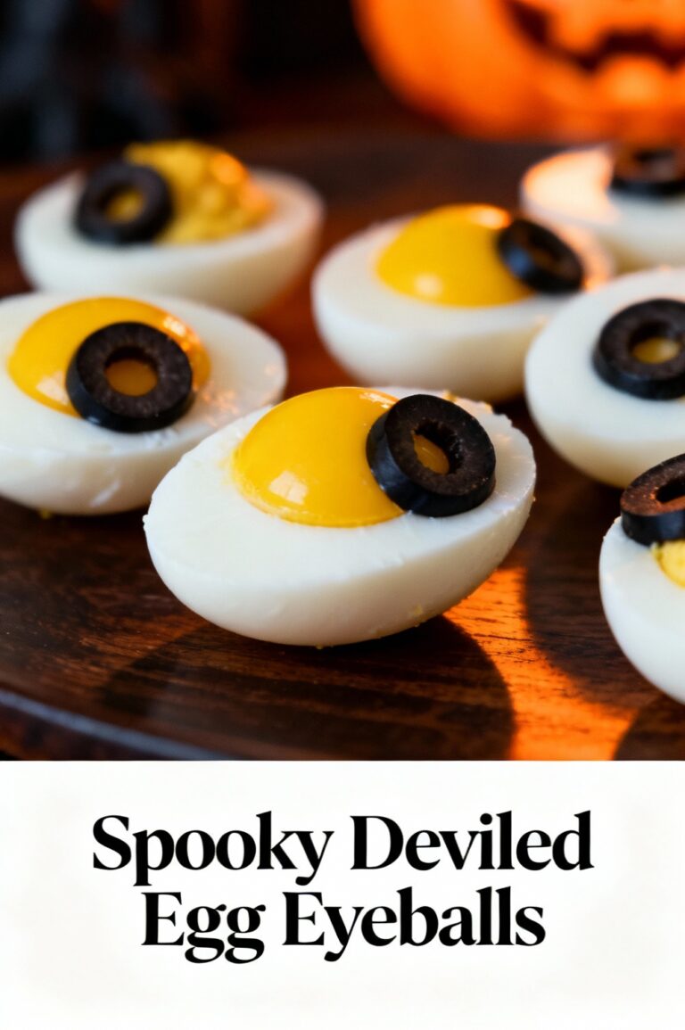 Spooky Deviled Egg Eyeballs