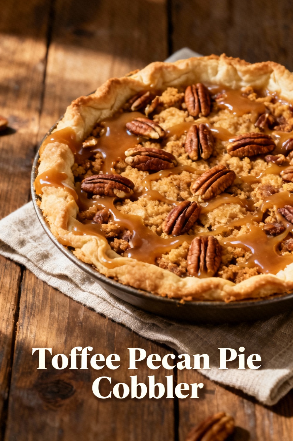 Toffee Pecan Pie Cobbler