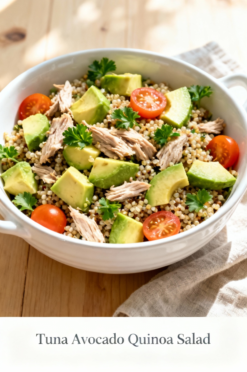 Tuna Avocado Quinoa Salad