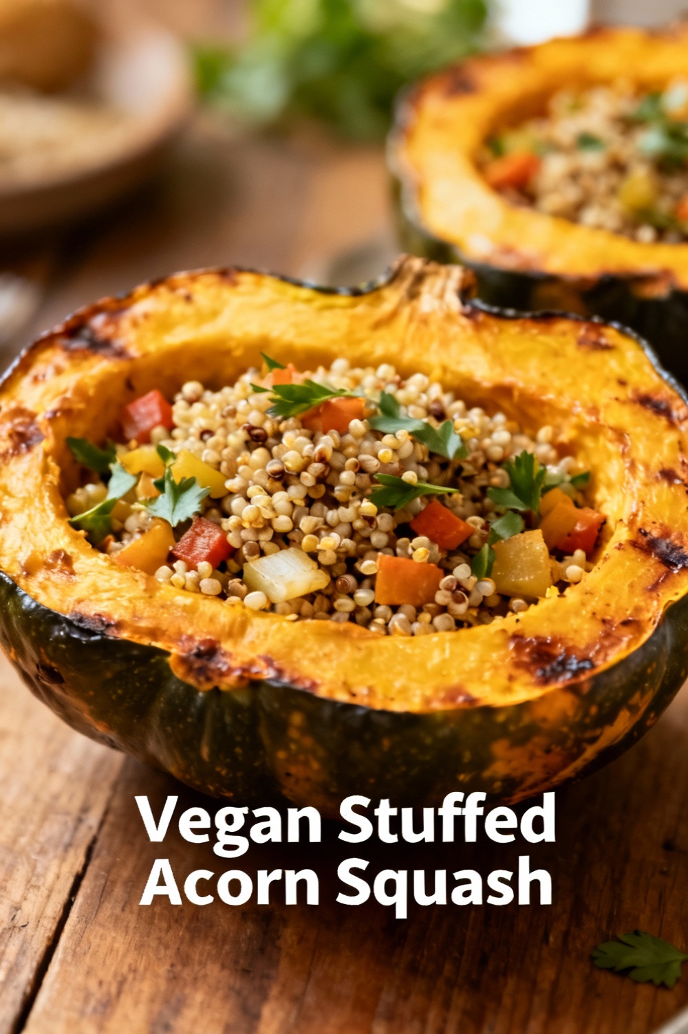 Vegan Stuffed Acorn Squash