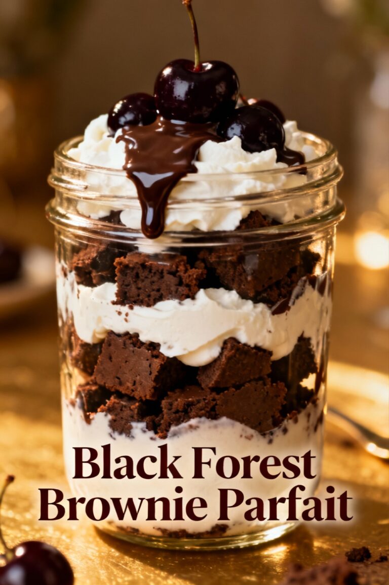 Black Forest Brownie Parfait