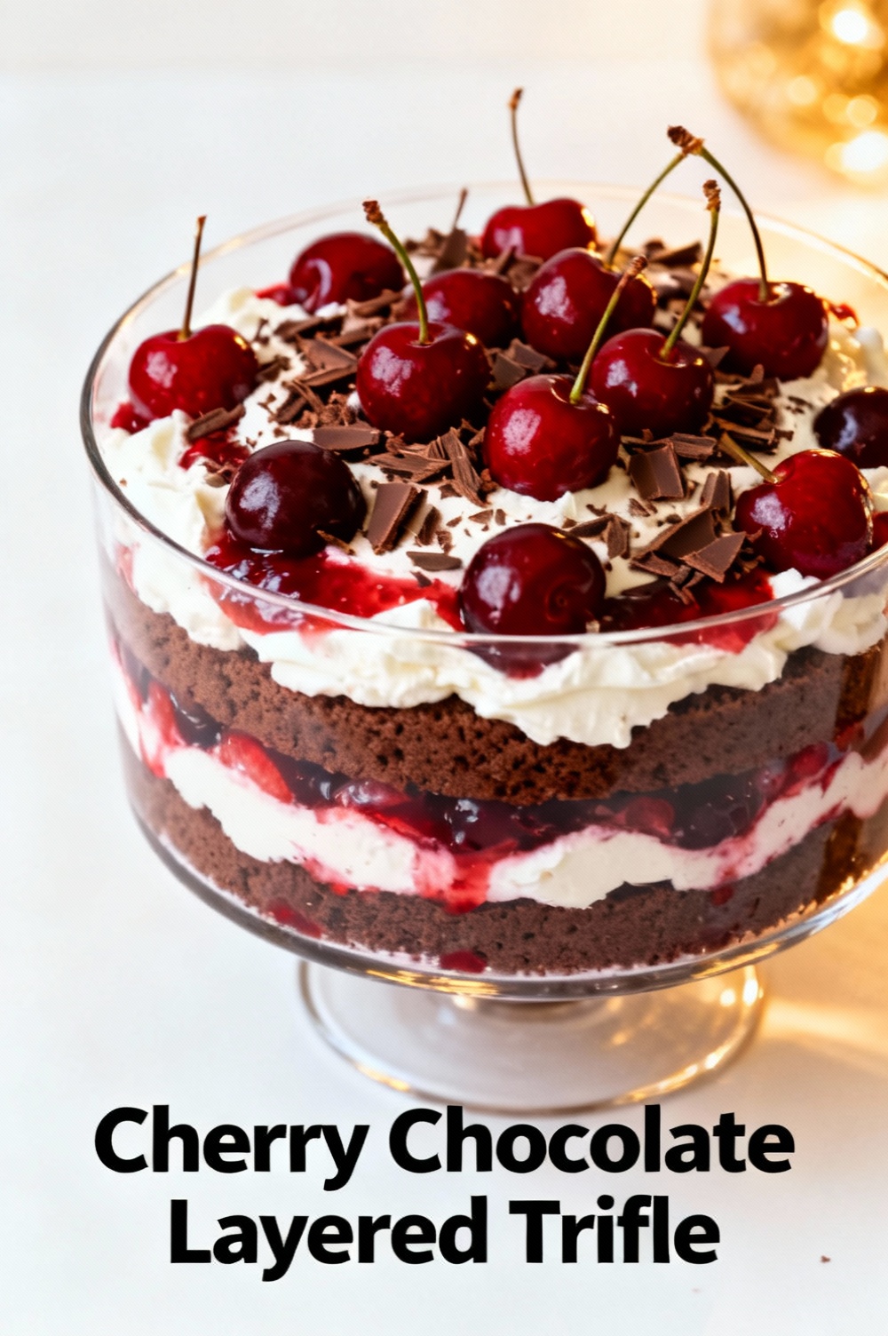 Cherry Chocolate Layered Trifle