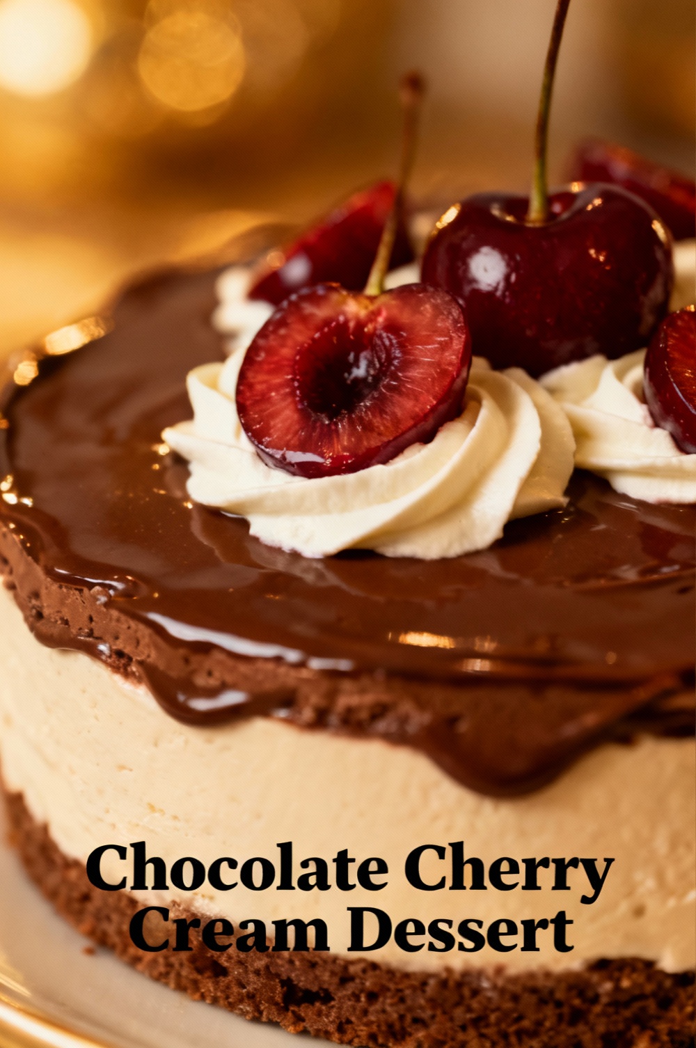 Chocolate Cherry Cream Dessert