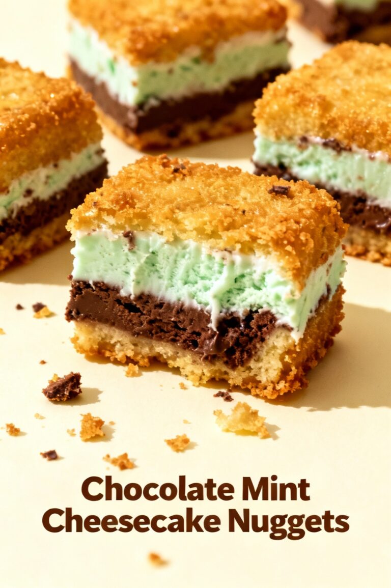 Chocolate Mint Cheesecake Nuggets