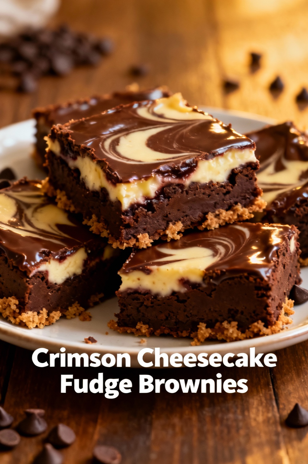 Crimson Cheesecake Fudge Brownies