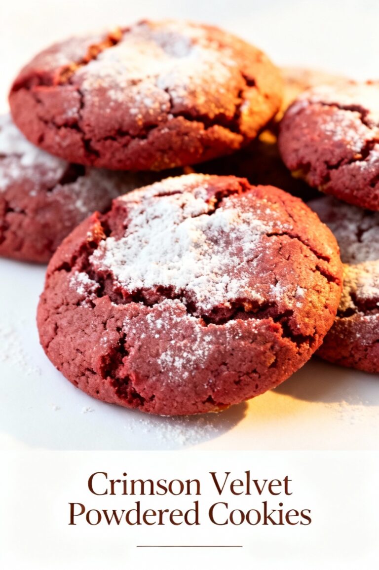 Crimson Velvet Powdered Cookies
