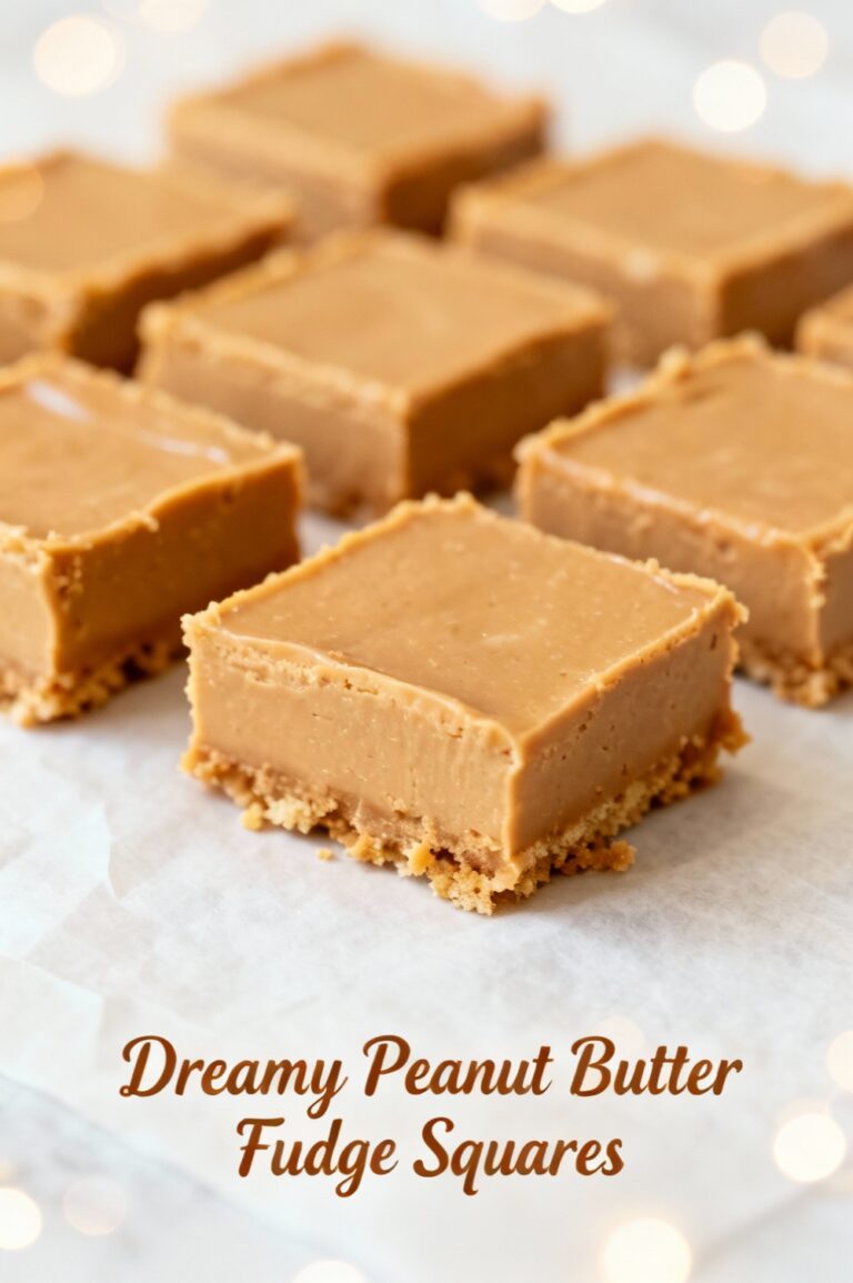 Dreamy Peanut Butter Fudge Squares
