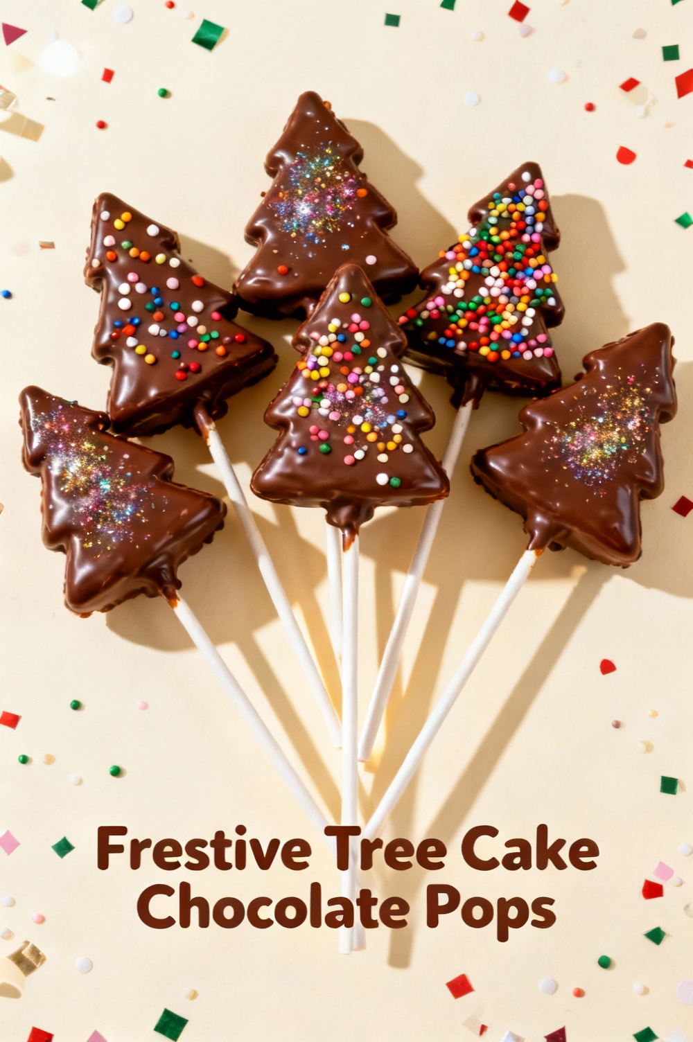 Festive Tree Cake Chocolate Pops