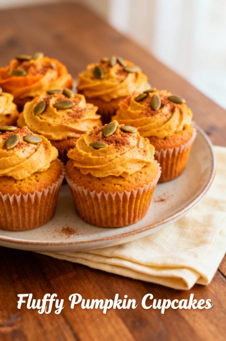 Fluffy Pumpkin Cupcakes