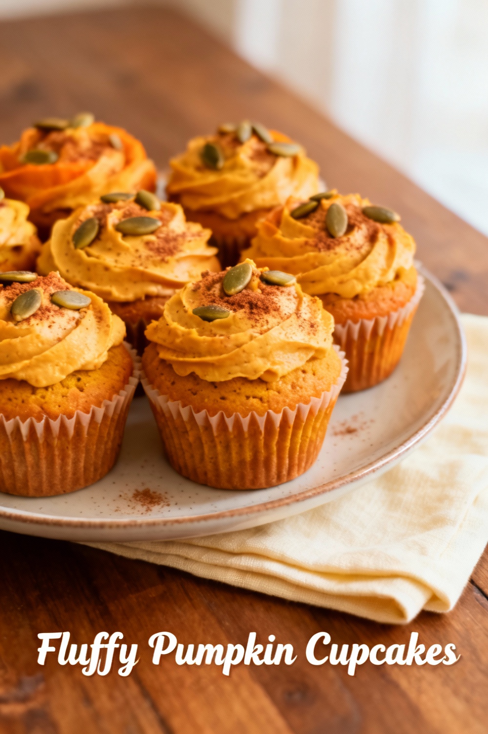 Fluffy Pumpkin Cupcakes