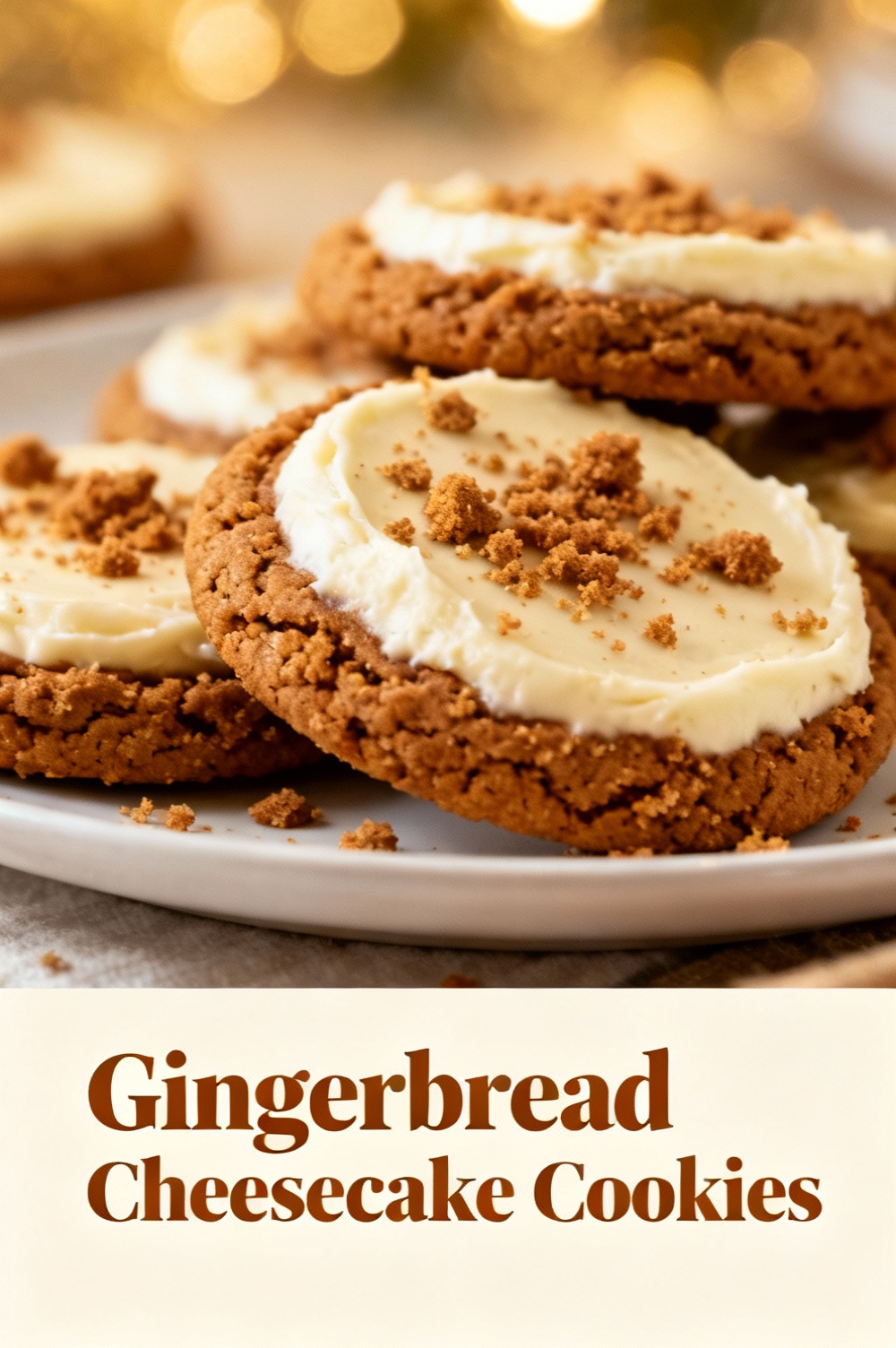 Gingerbread Cheesecake Cookies