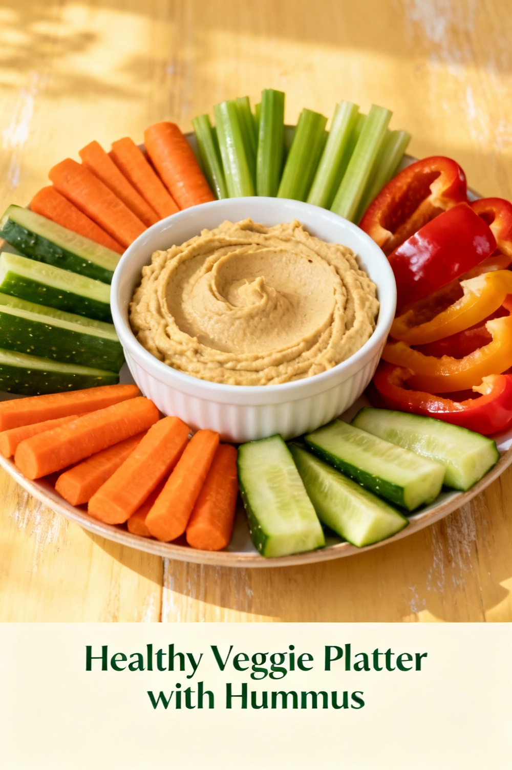 Healthy Veggie Platter with Hummus