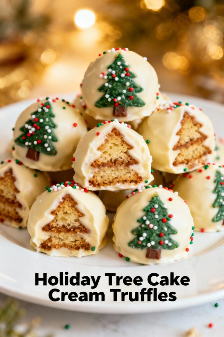 Holiday Tree Cake Cream Truffles