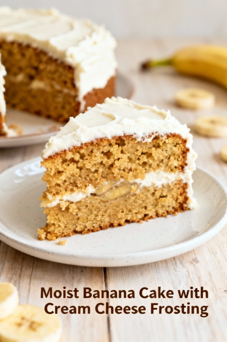 Moist Banana Cake with Cream Cheese Frosting