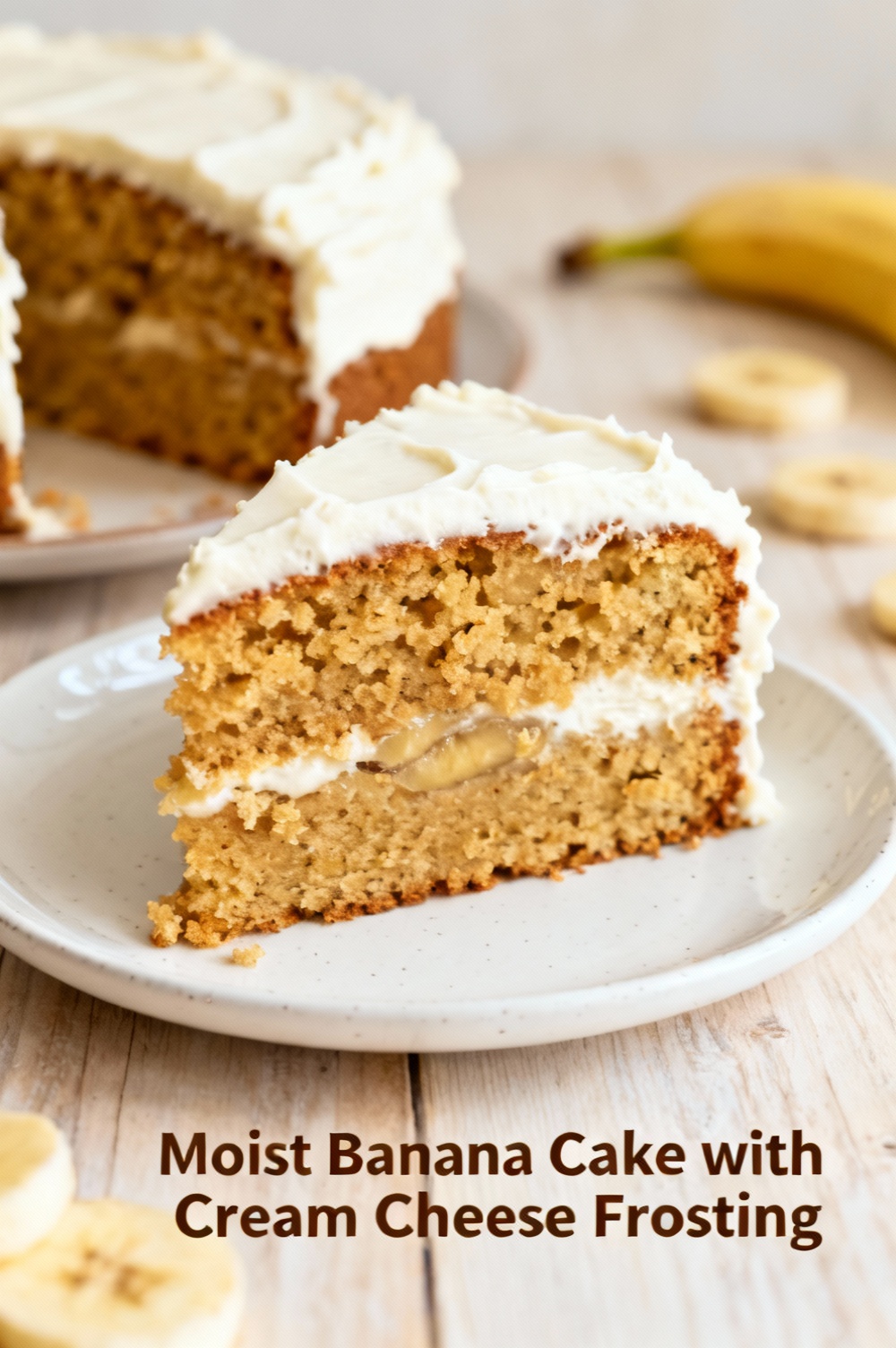 Moist Banana Cake with Cream Cheese Frosting