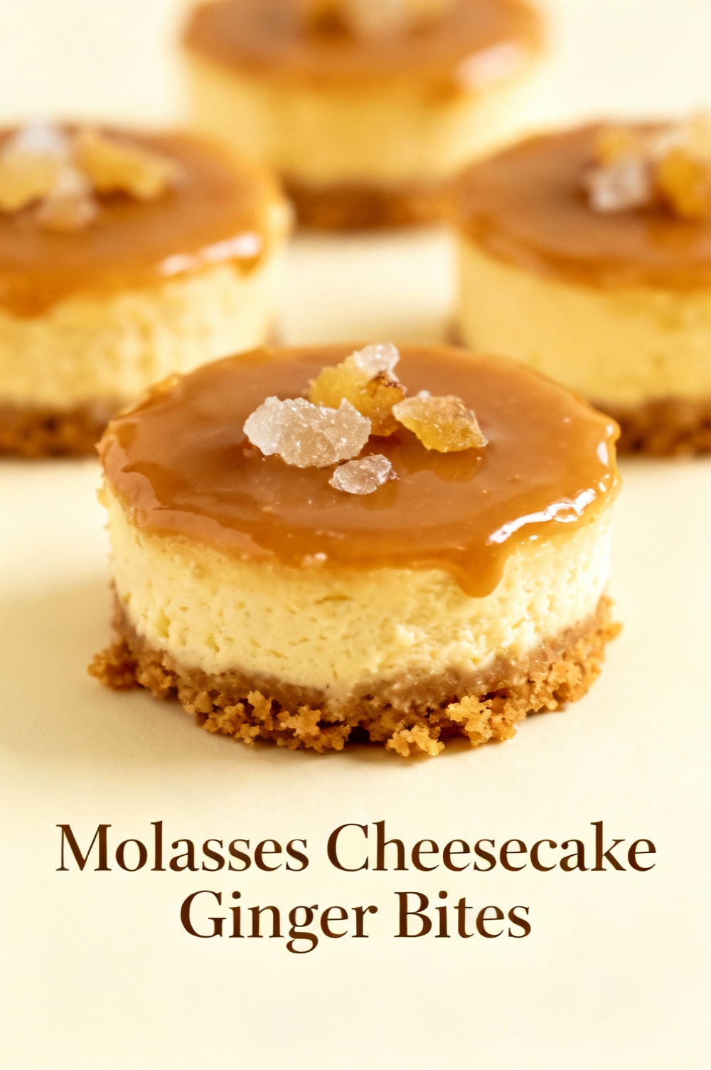 Molasses Cheesecake Ginger Bites