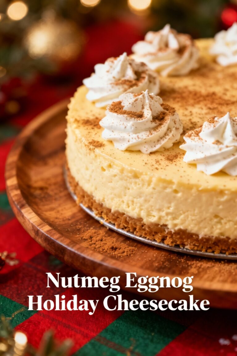 Nutmeg Eggnog Holiday Cheesecake
