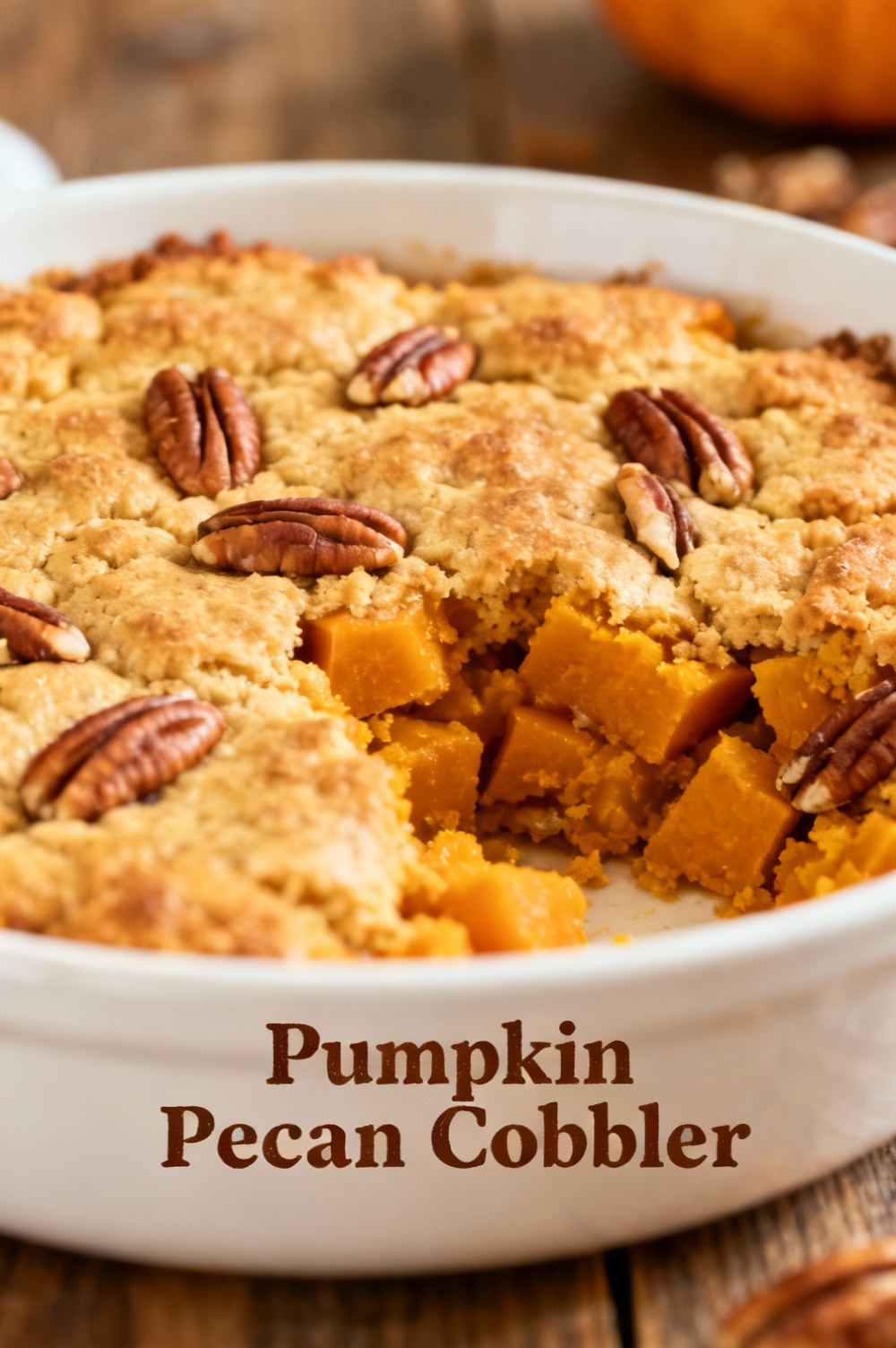 Pumpkin Pecan Cobbler