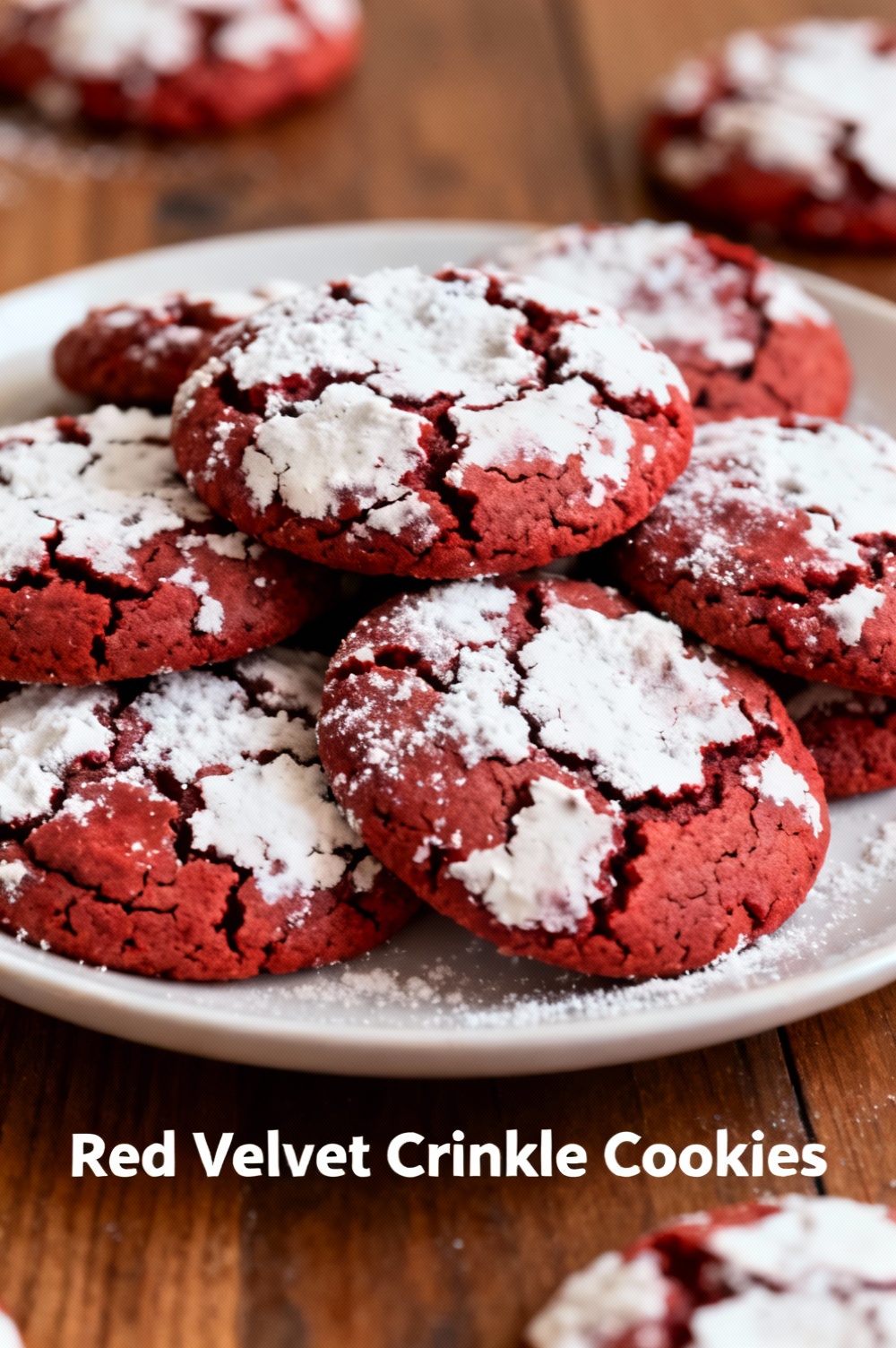 Red Velvet Crinkle Cookies