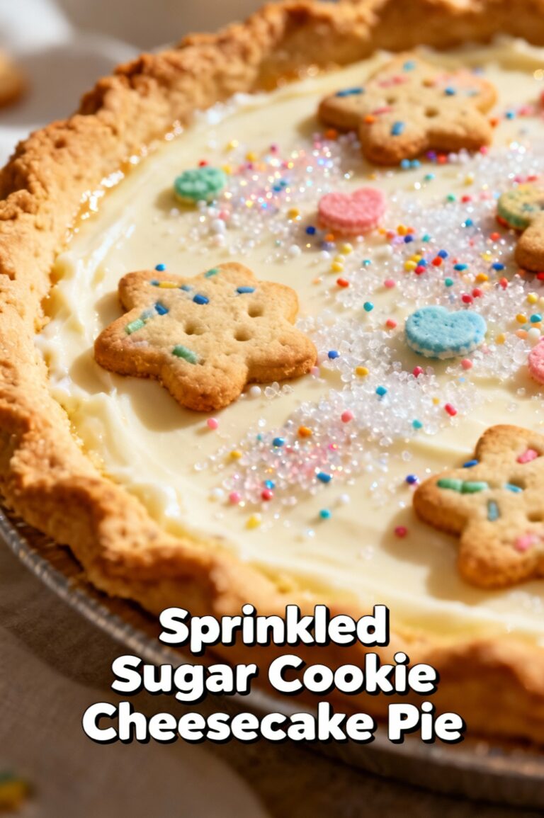 Sprinkled Sugar Cookie Cheesecake Pie