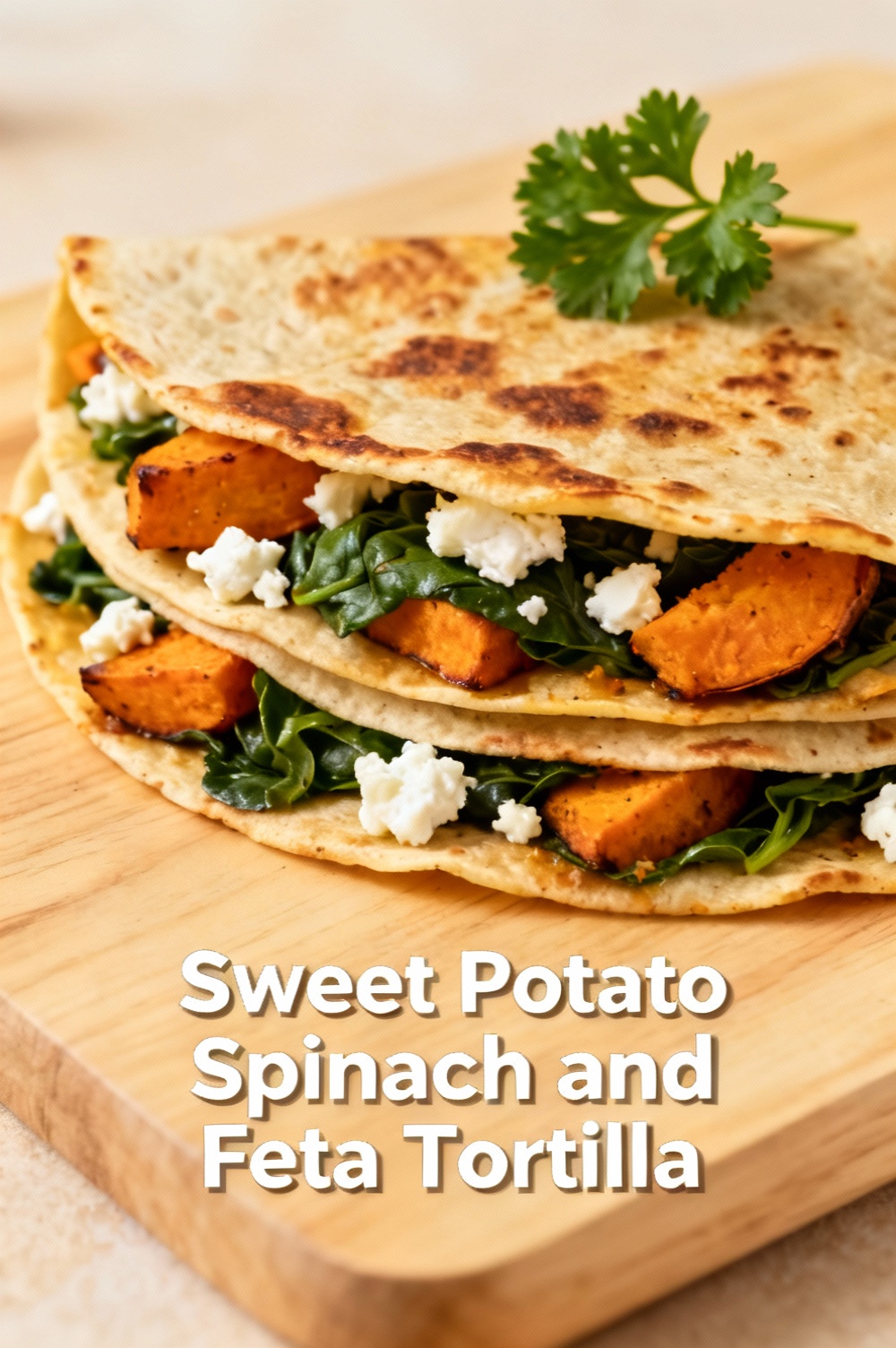 Sweet Potato Spinach and Feta Tortilla
