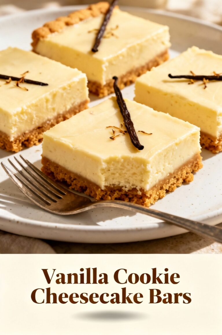 Vanilla Cookie Cheesecake Bars