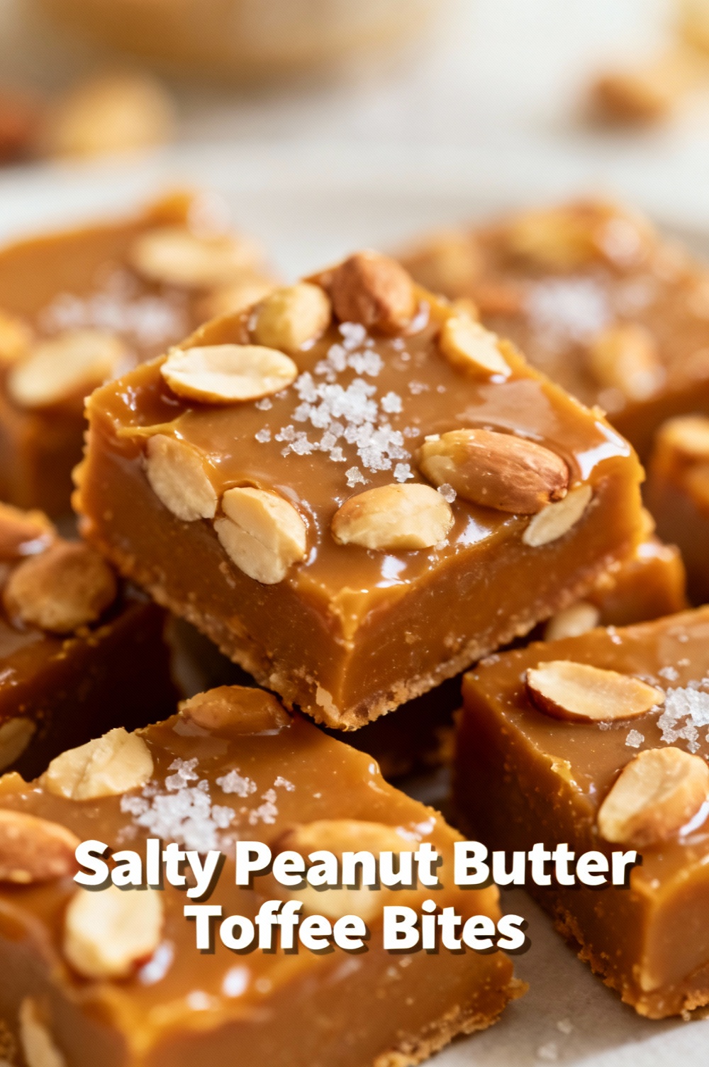 Salty Peanut Butter Toffee Bites