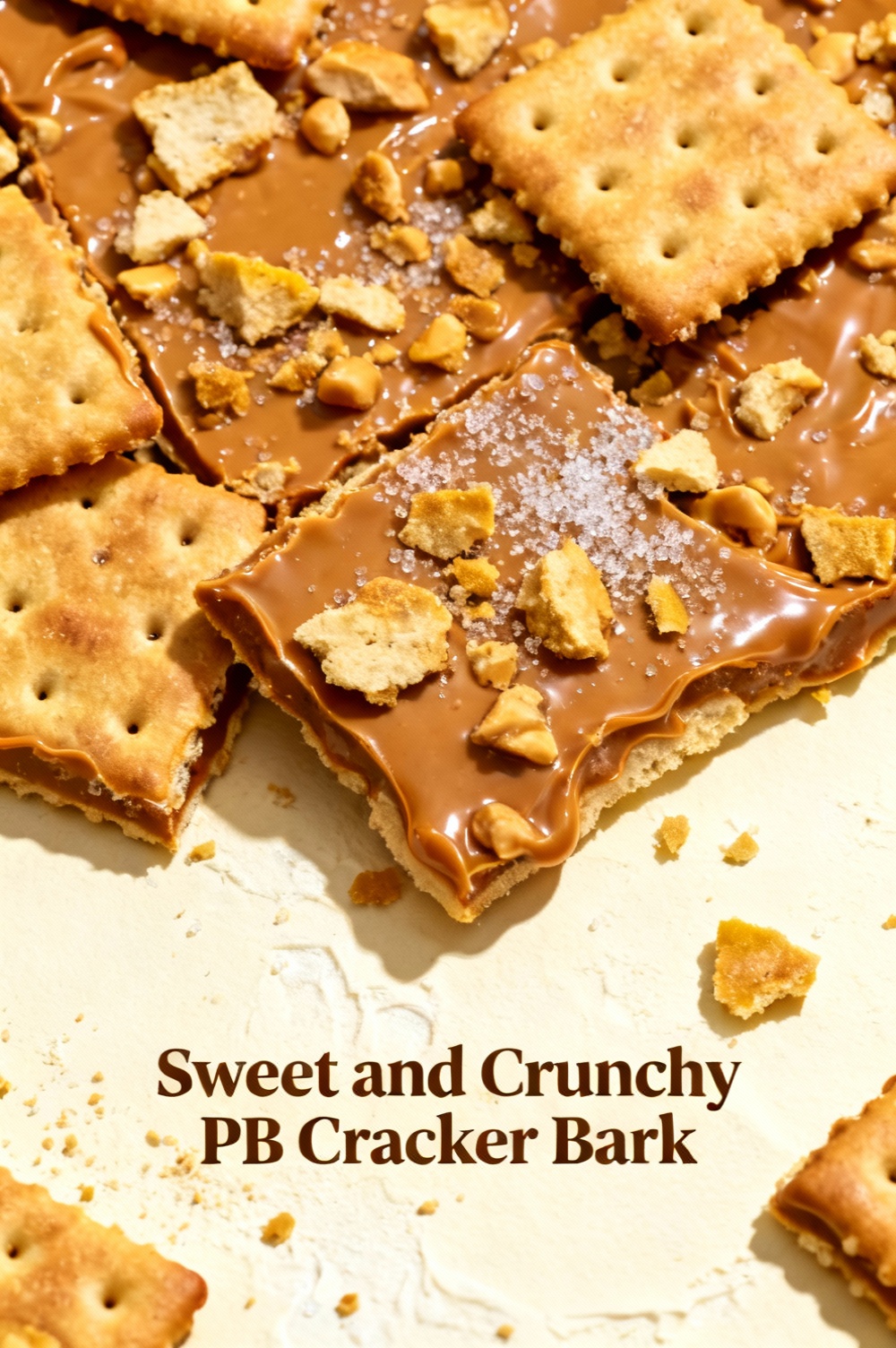 Sweet and Crunchy PB Cracker Bark