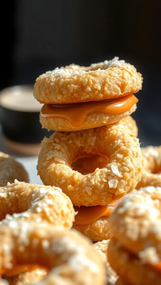Coconut Caramel Cookie Rings