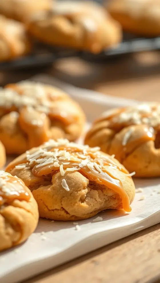 Homemade Caramel Coconut Cookies