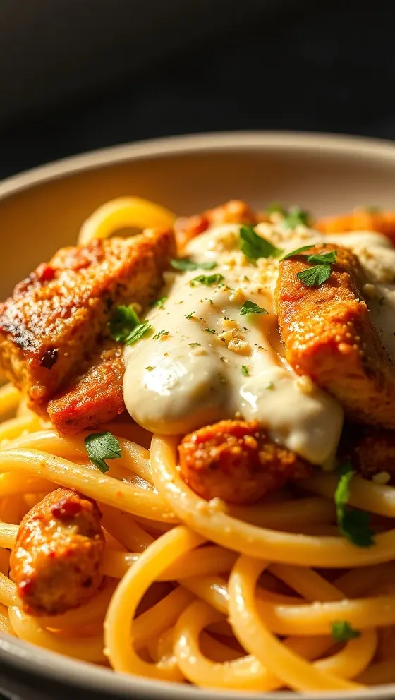 Cajun Chicken Pasta with Creamy Parmesan Sauce