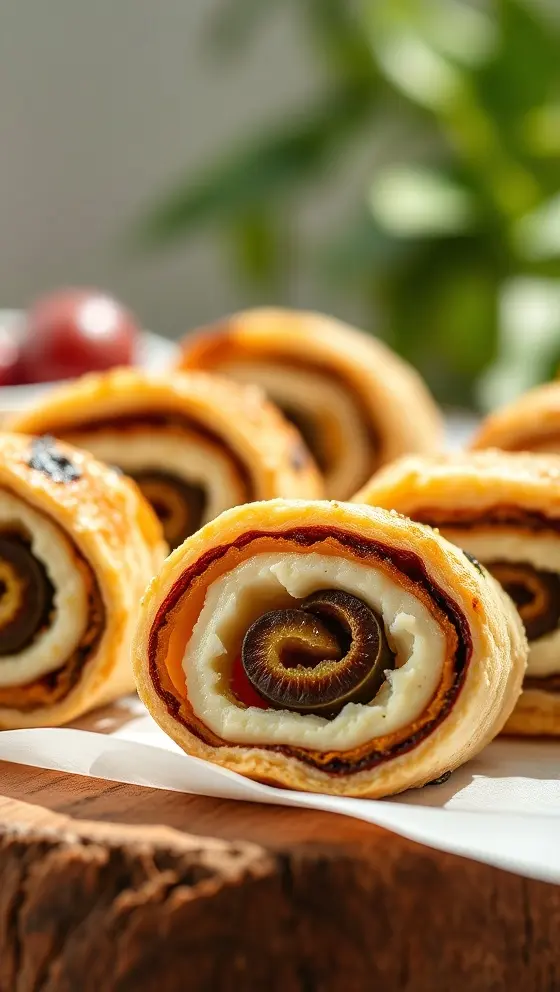 Cream Cheese Olive Pinwheels