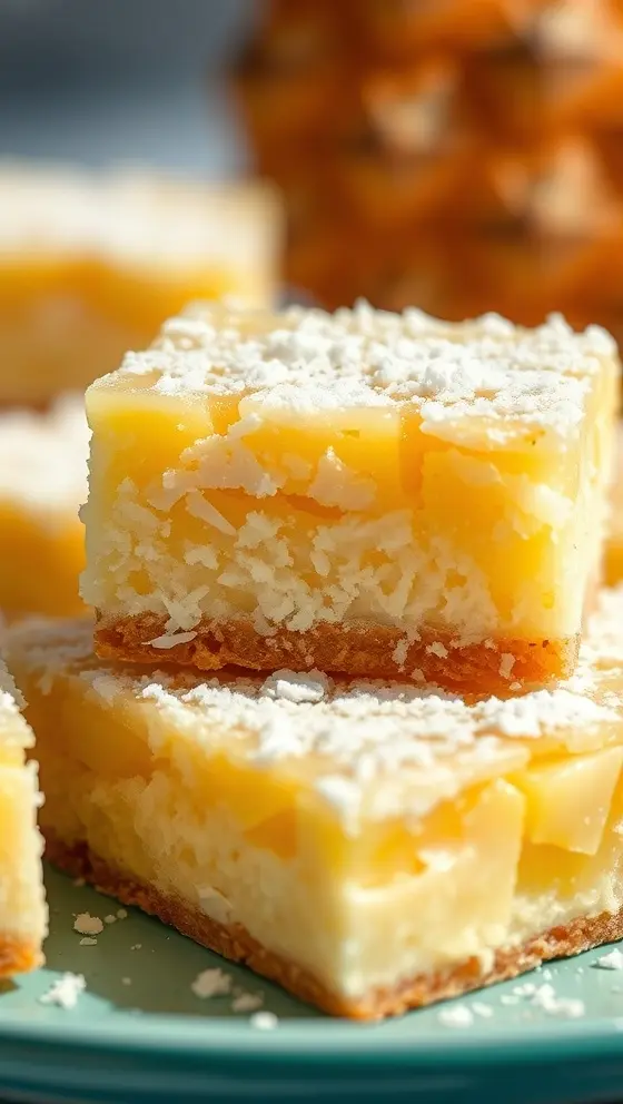 Hawaiian Pineapple Coconut Bars